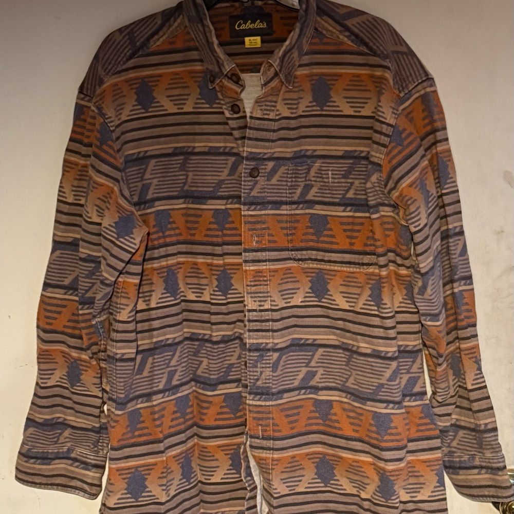 Cabela's Multicolor Patterned Shirt